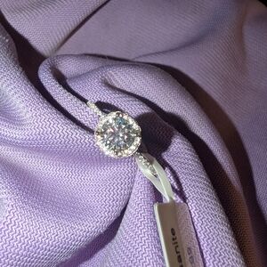 Moissanite Halo Ring